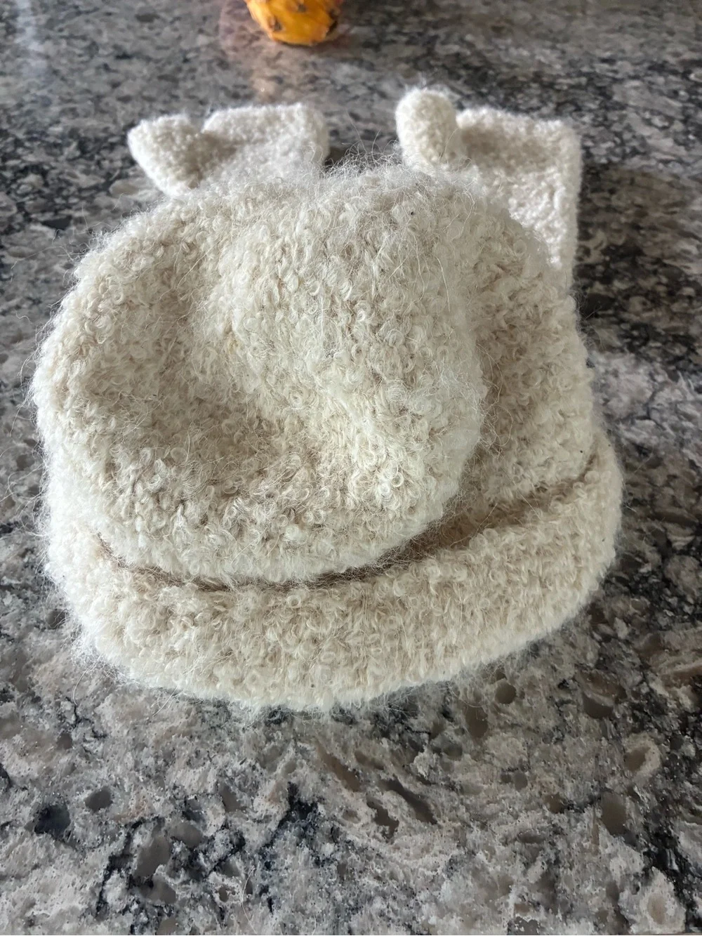 Cozy Alpaca Knit Beanie & Fingerless Gloves Set - Cream